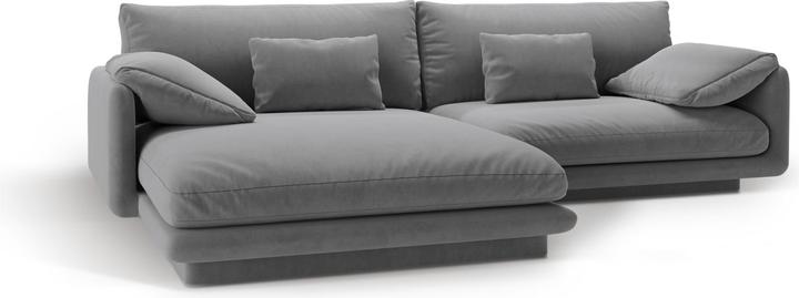 Image du produit Micadoni Canapé D'Angle Gauche Velours, "Torino", 4 Places, 250x170x83 Fabriqué en Europe (Canapé d'angle)