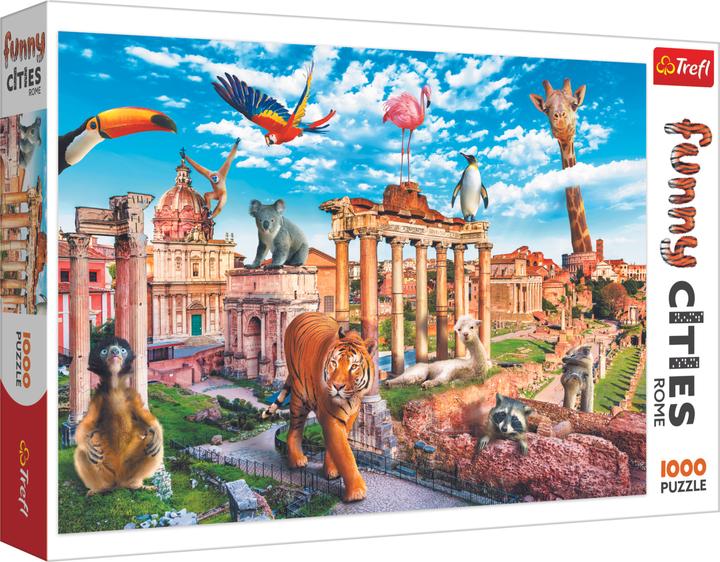 Immagine prodotto Trefl Puzzle Città divertenti/Animali selvatici a Roma 1000 pezzi (1000 pezzi)