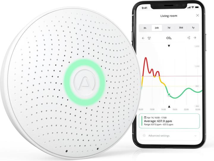 Actual product image Airthings Wave Plus Room Air Sensor