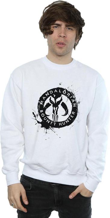 Produktbild Star Wars The Mandalorian Bounty Hunter Splatter Skull Sweatshirt (XXL)