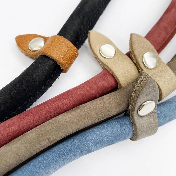 Actual product image Colly Demonstration leash round stitched nubuck/wax, black, ø10mm x 180cm (Dog, General)