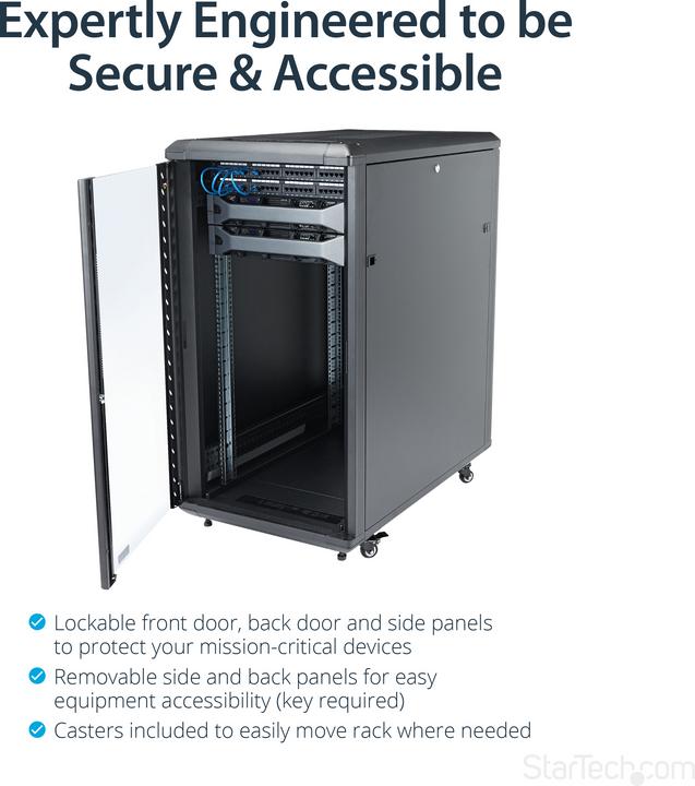 Actual product image StarTech 22U 36IN SERVER RACK CABINET (22 RU, 19 inch rack)