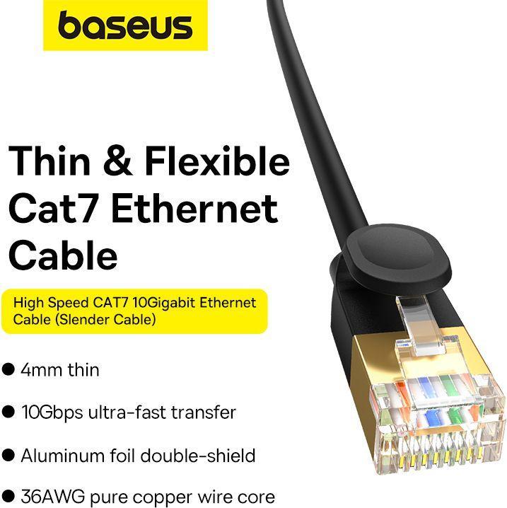 Image du produit Baseus Cat 7 10Gb Ethernet RJ45 Cable 5m black (CAT7, 5 m)
