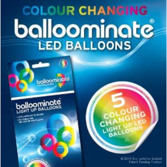 Image du produit Amscan LED Ballons Farbwechselnd - leuchtende Luftballons (5 x)