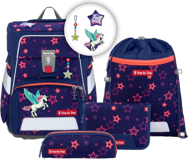 Step by Step Ranzen-Set SPACE SHINE "Pegasus Night Nuala" 5-teilig (20 l)