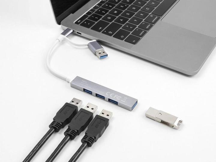Actual product image Delock Slim (USB-C, USB-A, 4 Ports)