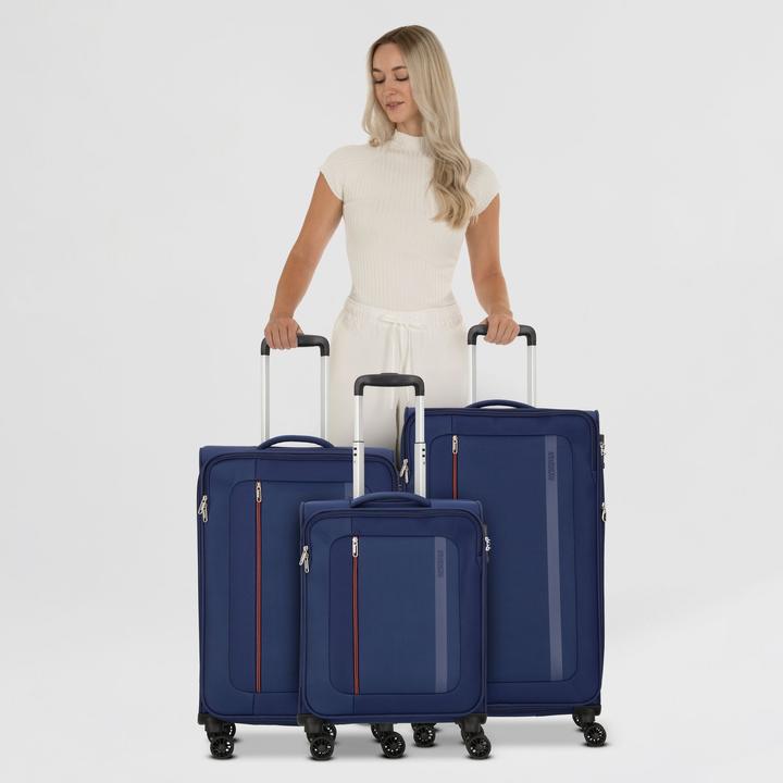 Produktbild American Tourister Blazing Ride 4 Rollen Kofferset 3-teilig mit Dehnfalte (211 l, XL (ab 115l))