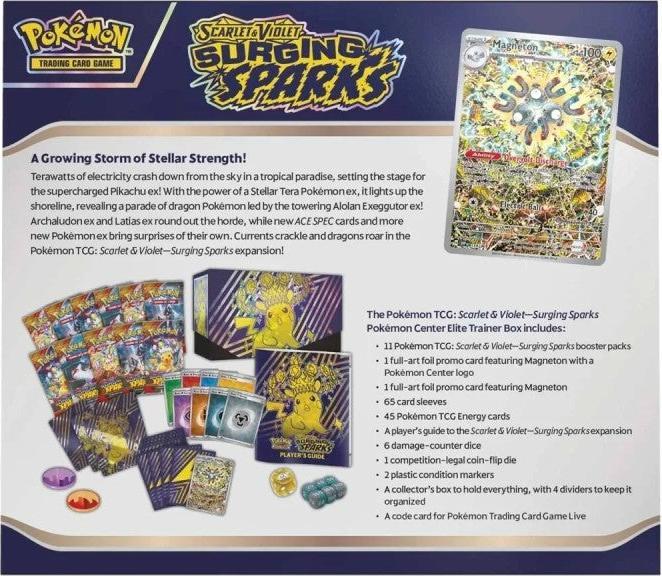 Actual product image Pokémon Surging Sparks (German, Elite / Top Trainer Box)