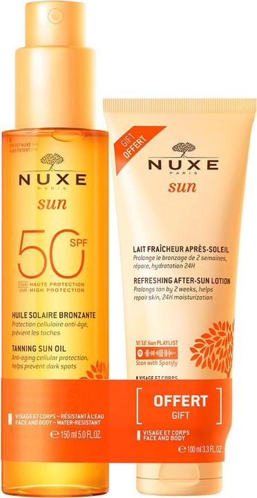 Immagine prodotto Nuxe Sun Set Huile Solaire Bronzante 50 SPF (Olio abbronzatura, SPF 50, 570 ml, 289 g)