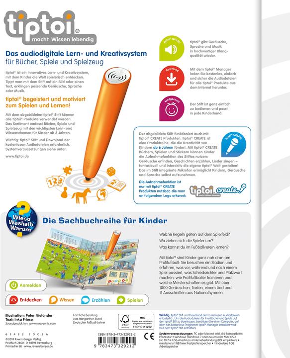 Produktbild tiptoi Die Welt des Fussballs (Deutsch, Peter Nieländer, Inka Friese, 2018)