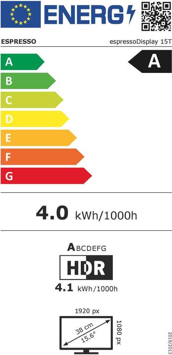 Energielabel Espresso Displays ED0022 (1920 x 1080 Pixels, 15")