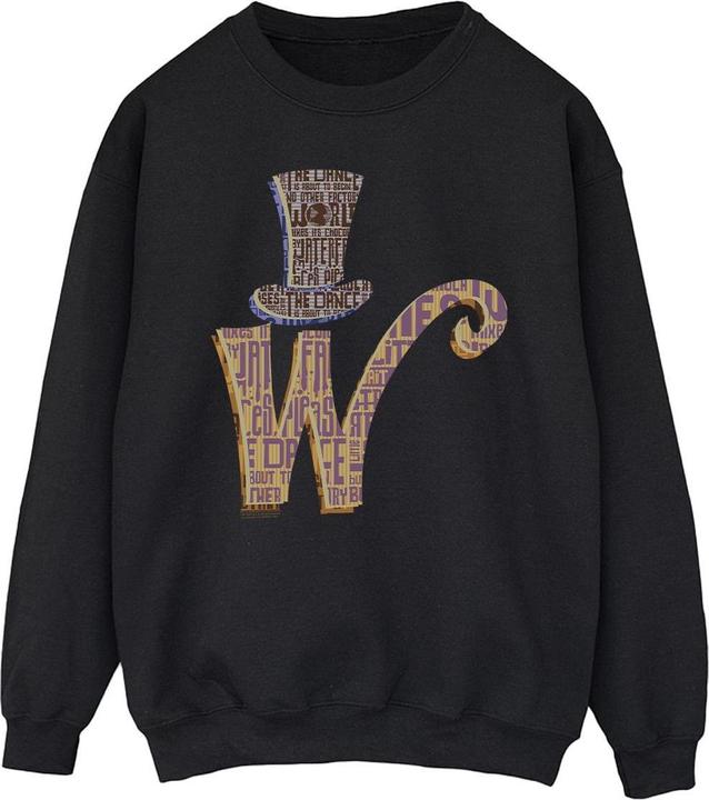Actual product image Willy Wonka & the Chocolate Factory Mens W Logo Hat Sweatshirt (L)