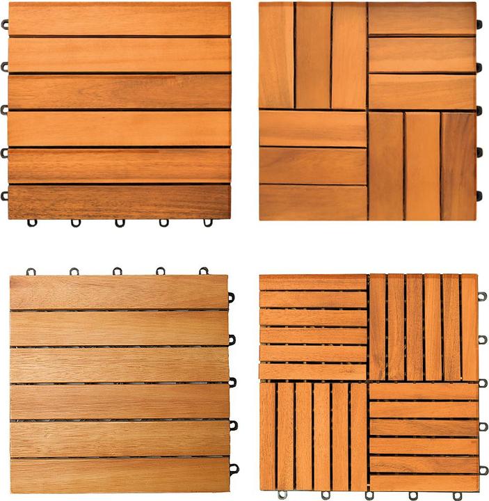 Image du produit Casaria Dalle en bois (1 x, 30 x 30 cm)