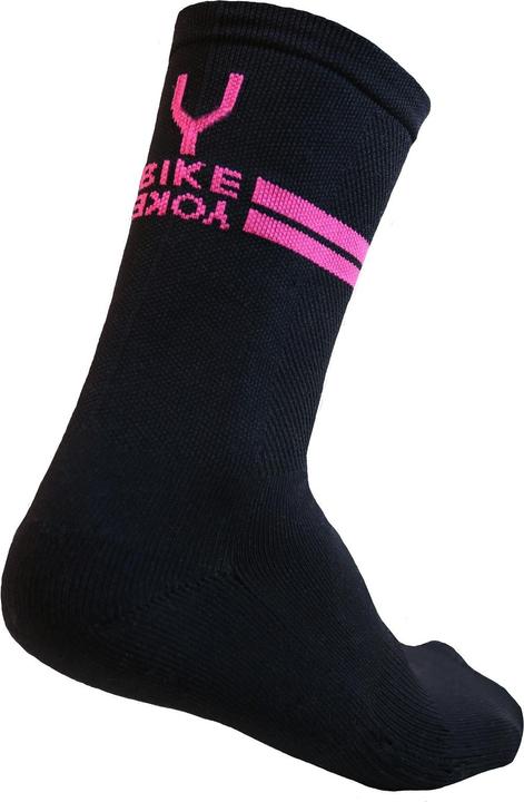 BikeYoke Socks, One size. Black/Pink. (One Size)