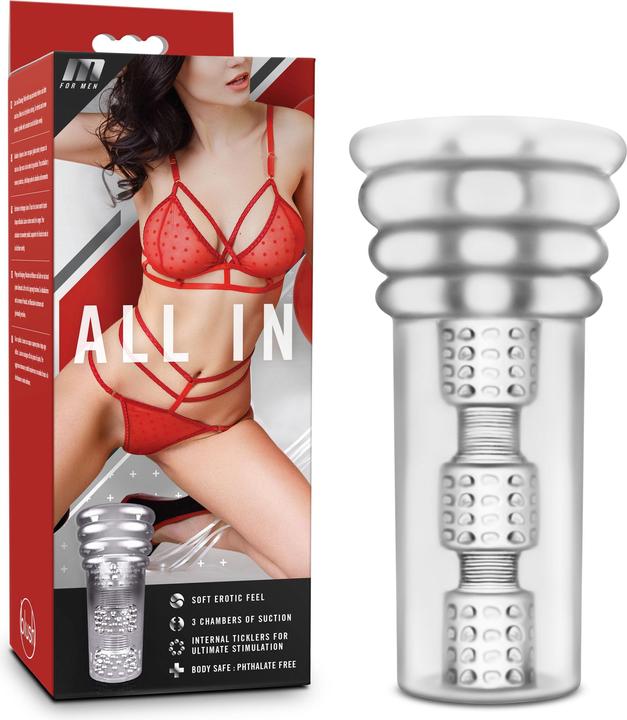 Actual product image Blush AllInOneMasturbator Transparent