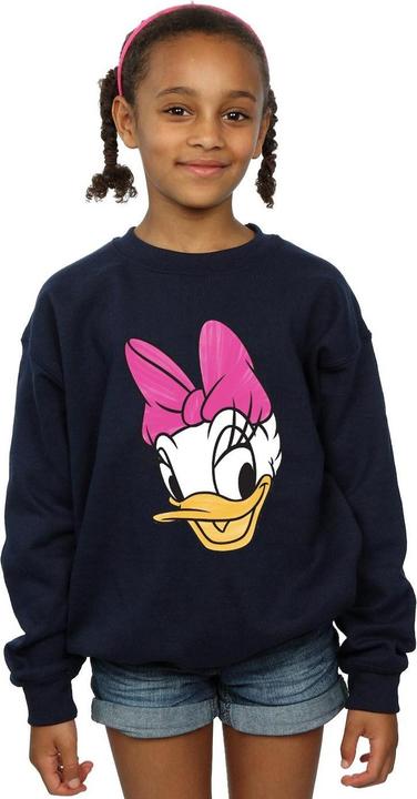 Actual product image Disney Girls Daisy Duck Head Painted Sweatshirt (116)