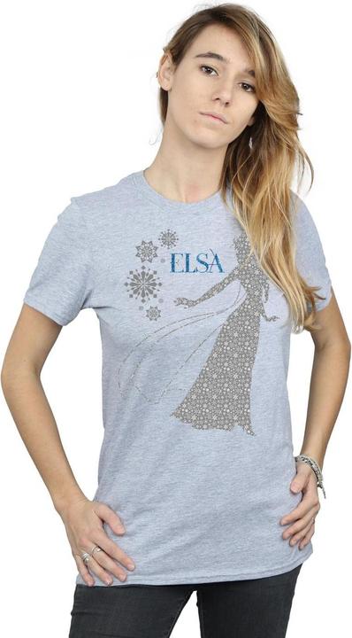 Immagine prodotto Disney Frozen Elsa Christmas Silhouette Maglietta Ampia Donna (L)