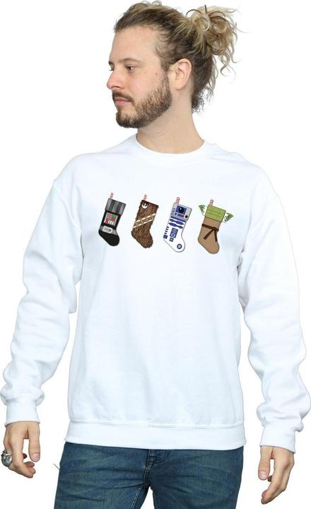 Actual product image Star Wars Mens Christmas Stockings Sweatshirt (XL)