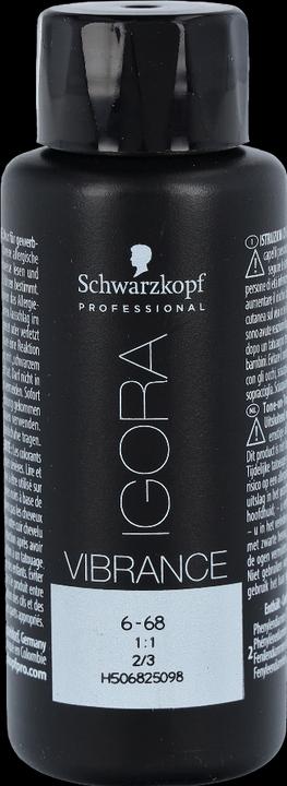 Actual product image Schwarzkopf Professional IGORA Vibrance Hair Tint NEW (6-68 Dark blond chocolate red)
