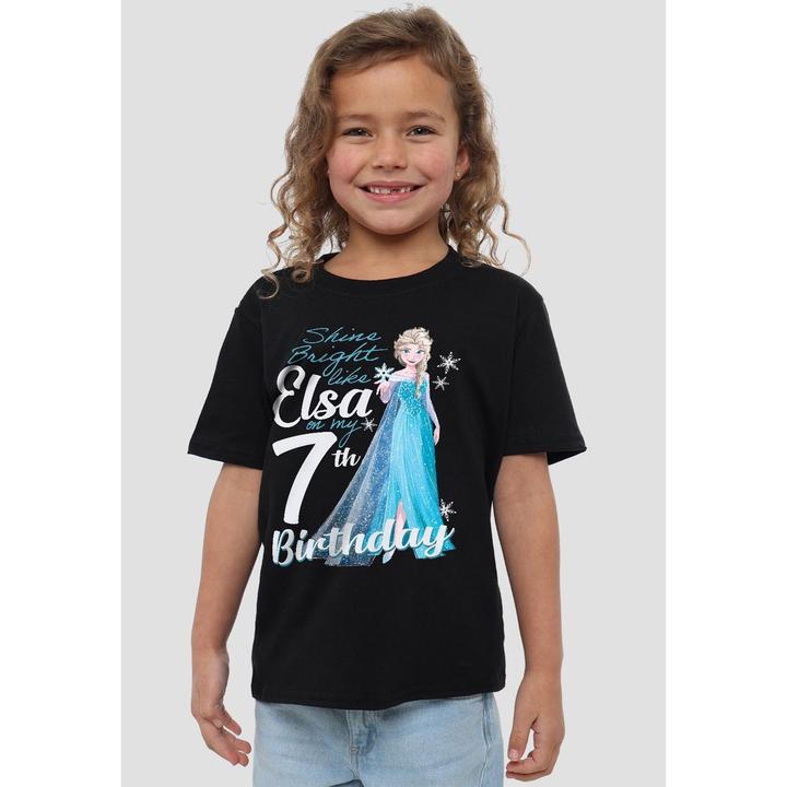 Immagine prodotto Disney Frozen Bright Like Elsa Maglietta 7° Compleanno Bambini (104)