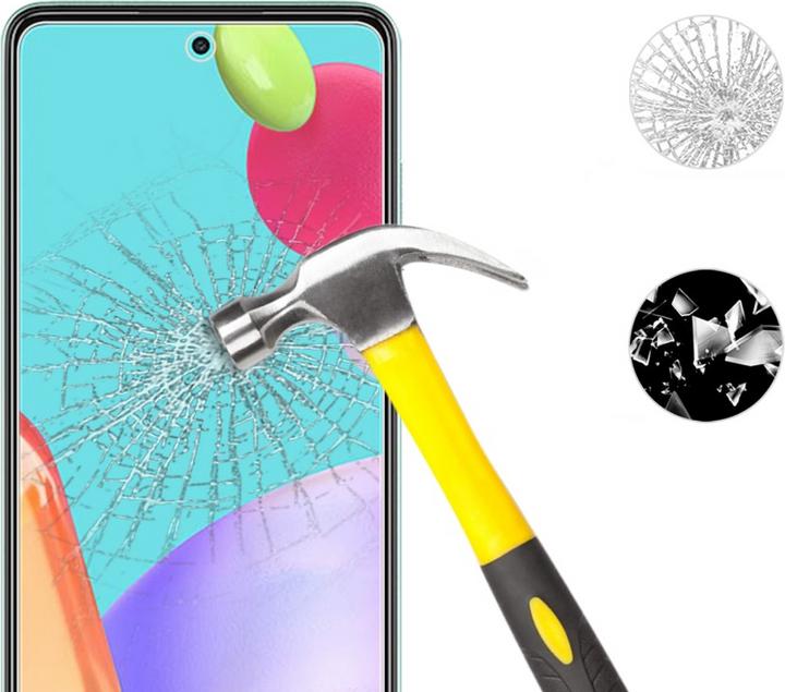 Produktbild Apfelkiste Panzer Glas Displayschutzfolie Samsung Galaxy (1 Stück, Samsung Galaxy A52 5G, Samsung Galaxy A52s 5G)