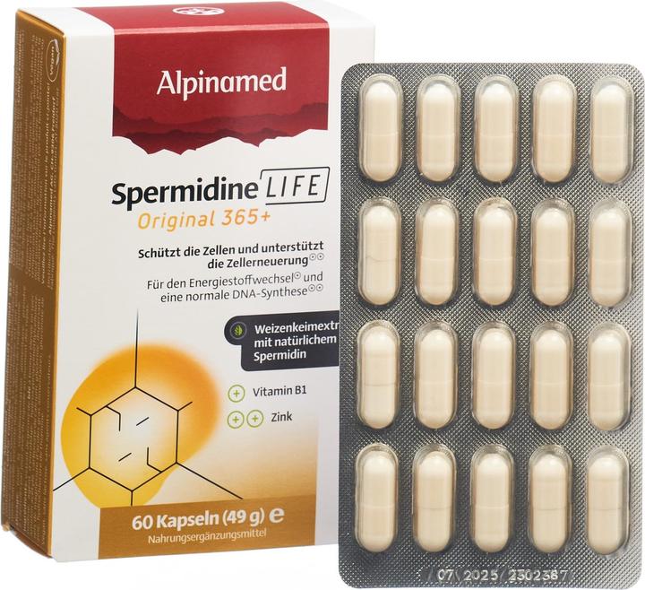 Produktbild Alpinamed Spermidinelife Original Kaps 60 Stk (60 Stück, Kapseln, 80 g)