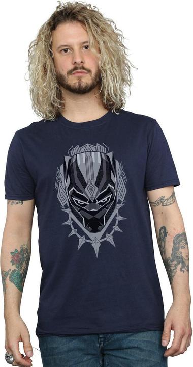 Actual product image Mens Black Panther Head T-Shirt (XL)