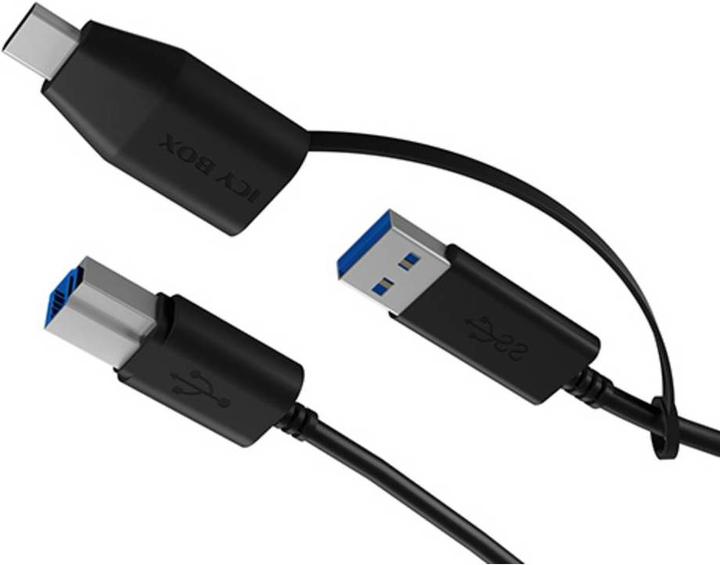 Actual product image Icy Box USB Adapter IcyBox USB 3.2 Gen 1 Type B to Type A & Type C (1 m, USB 3.2 Gen 1)