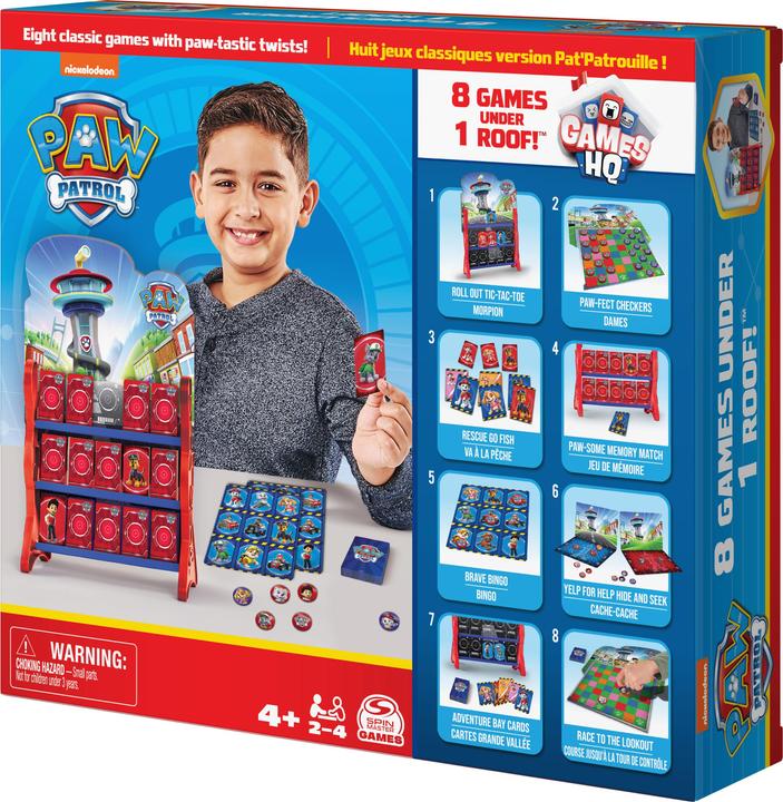 Produktbild Spin Master Paw Patrol, Spielesammlung mit Brettspielen für Kinder, Dame, Tic-Tac-Toe, Memory, Bingo, Nix da, Ka (Deutsch)