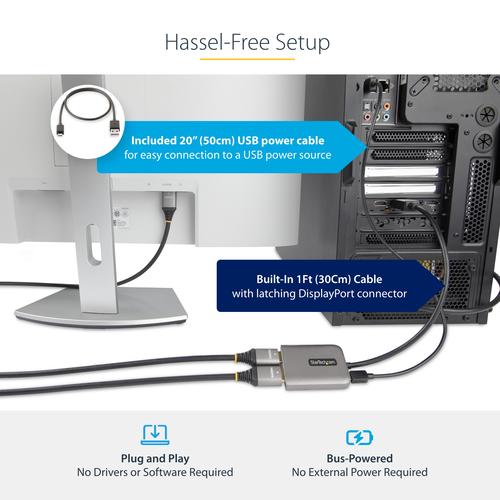 Produktbild StarTech com DP to Dual HDMI MST HUB - Dual HDMI 4K 60Hz - DisplayPort Multi Monitor Adapter with 1f (4.30 cm)
