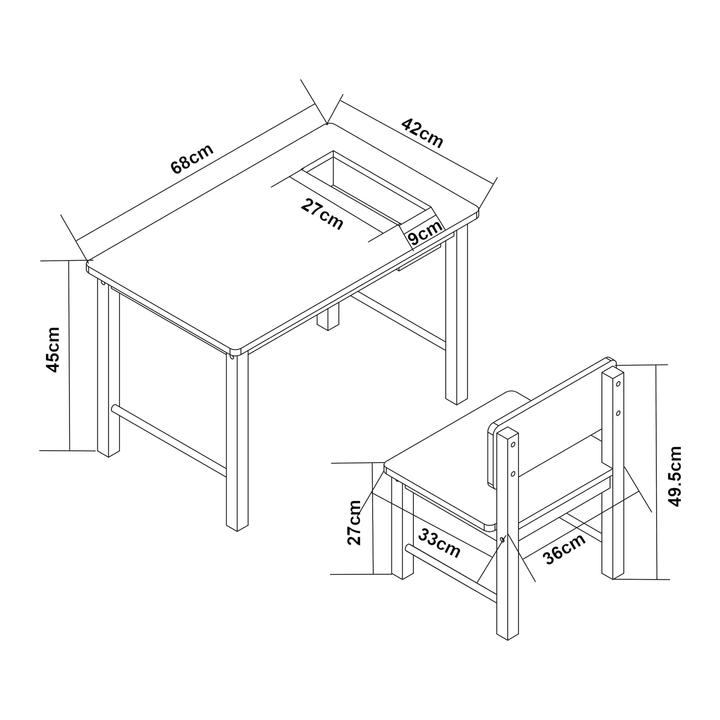 Image du produit En.Casa Brønnøy (Chaise haute, Table des enfants)