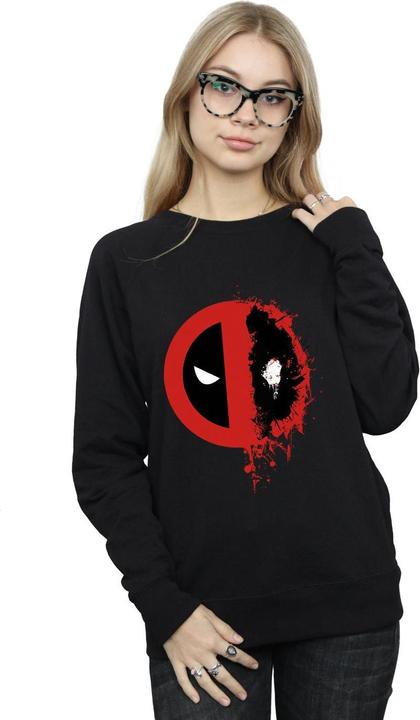 Actual product image Womens/Ladies Deadpool Split Splat Logo Sweatshirt (XXL)