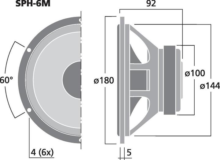 Produktbild Monacor HiFiBasslautsprecher (1 Stk.)