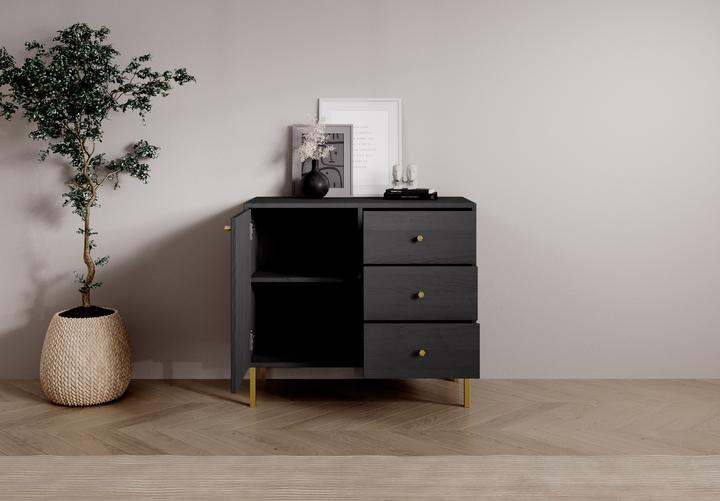 Actual product image ADRK Furniture Tili 1D 3S chest of drawers (83.5 x 41 x 74 cm)
