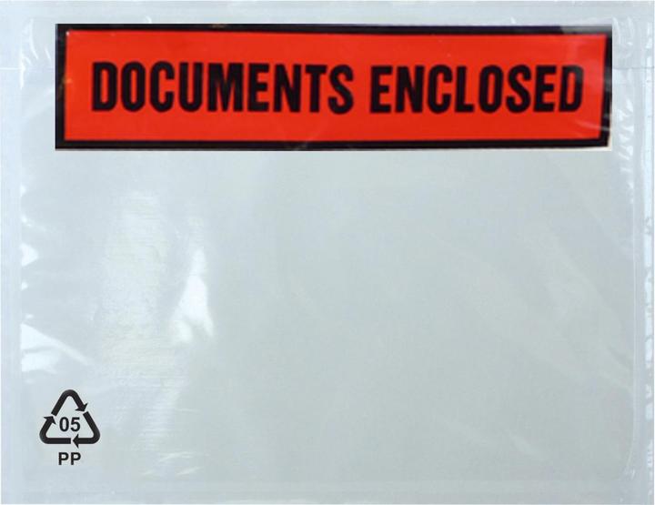 Actual product image Essentials ParcelPocket Documents labelled Documents Enclosed (A6, 1 x)