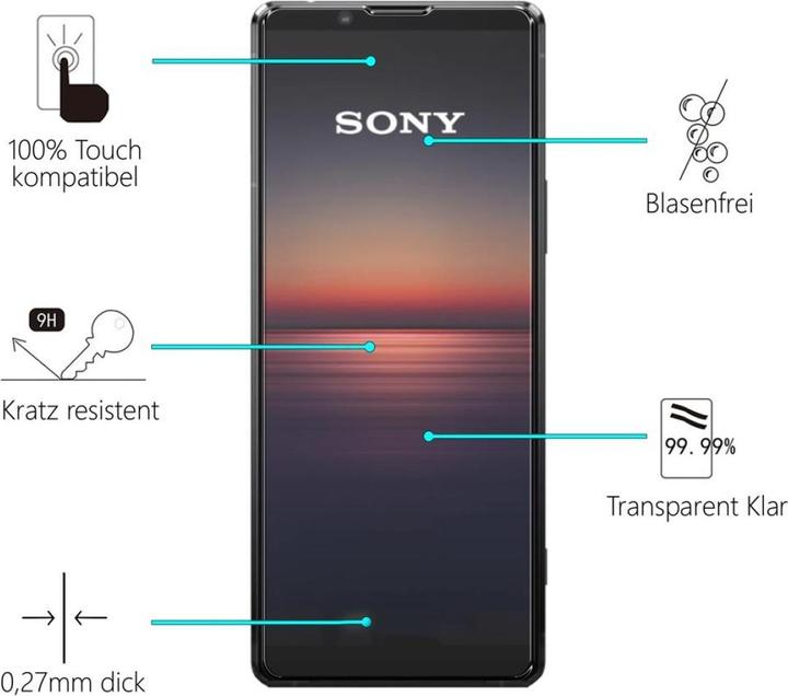Image du produit Screenguard Sony Xperia 5 II Film de protection en verre blindé Case Friendly Design (1 pièce(s), Sony Xperia 5 II)