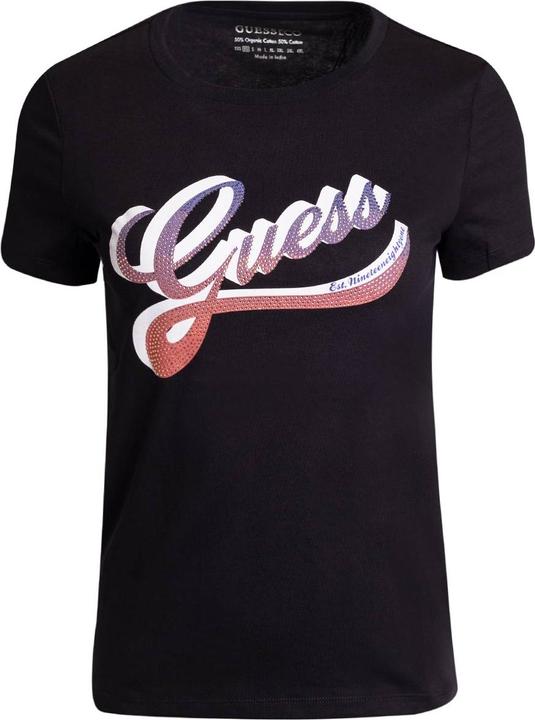 Actual product image Guess T-shirt Donna ss cn Shaded Logo Tee Nero ES23GU81 W3GI34I3Z14 M (M)