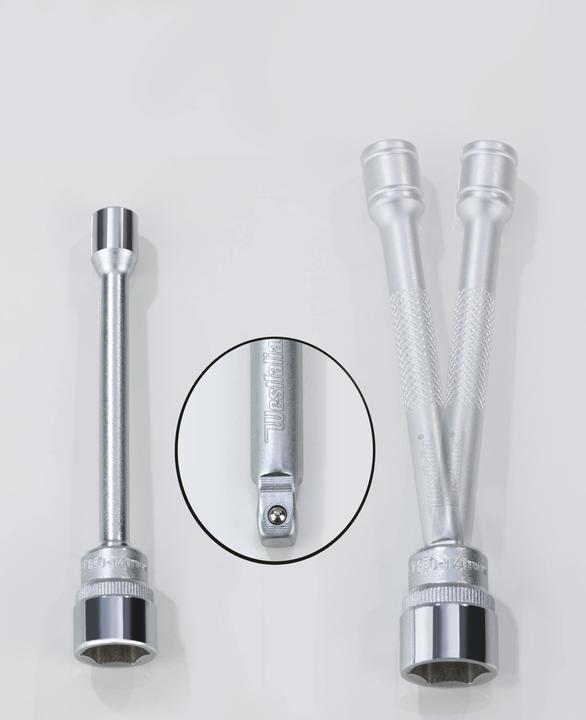 Produktbild Westfalia Steckschlüssel/ Kippverlängerungen Satz 1/2" - 3/8" - 1/4", 9-teilig