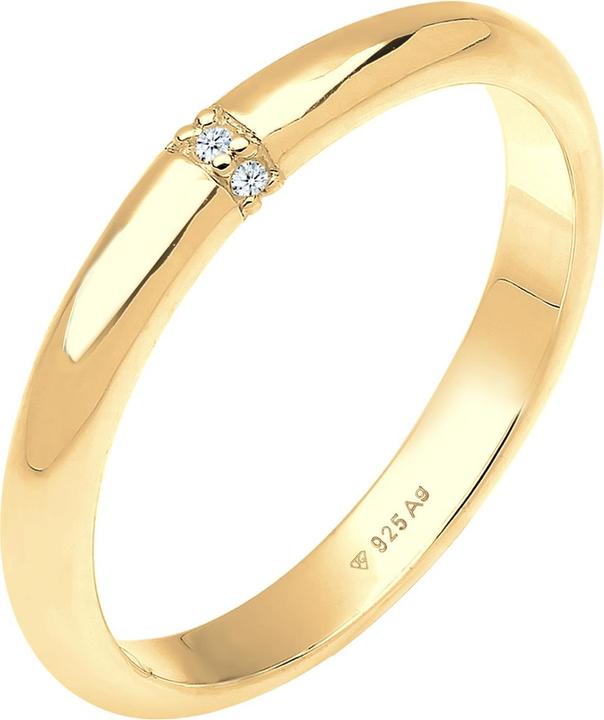 Produktbild Elli DIAMONDS Ring Diamant 0.045 ct. Klassik Verlobung 925 Silber (54, 925 Silber)