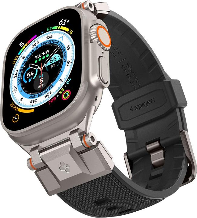 Productafbeelding Spigen DuraPro Armor Apple Watch 4/5/6/7/SE 42/44/45/49 mm czarny/zwart AMP06065 (35 mm, Thermoplastisch polyurethaan (TPU), Nylon)