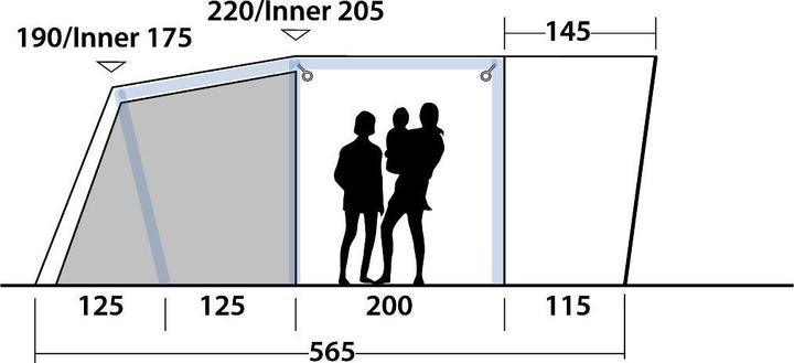 Actual product image Outwell Roseville 6SA (Tunnel tent, 34.50 kg, 6 persons)