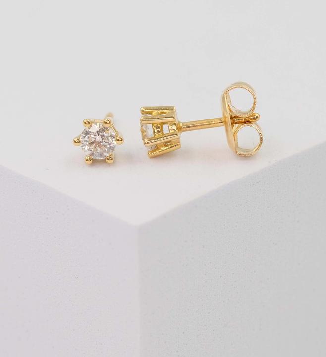 Image du produit Muau Boucles d'oreilles monture 6 poignées (Or jaune 750/18K)