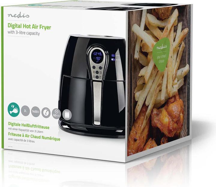 Productafbeelding Nedis Friteuse met luchttoevoer compatibel KAAF111EBK 3L (Noir) (EU-stekker)
