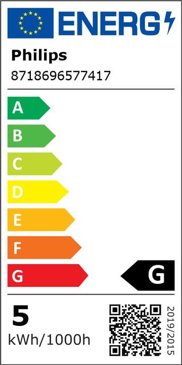 Energie-Label Philips A60 (E27, 6 W, 470 lm, 1 x, G)