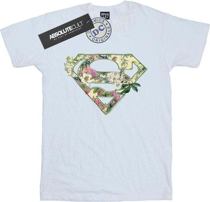 Immagine prodotto Supergirl Floral Shield Maglietta Ampia Donna (XL)