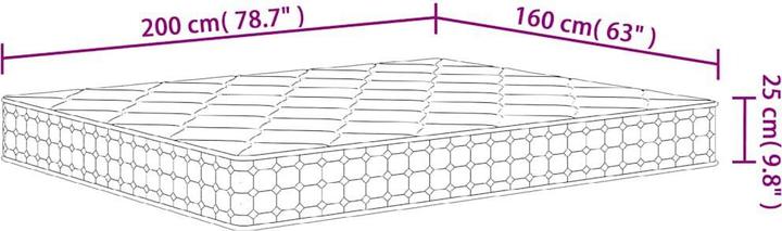Actual product image VidaXL Utina (160 x 200 cm, Spring core)