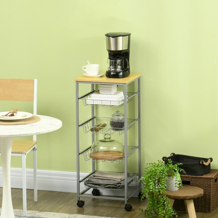 Image du produit Homcom Chariot de cuisine