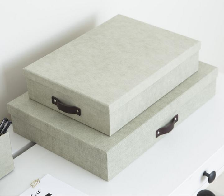 Immagine prodotto Bigso Box Lino copertura Oskar Lino natura (26 x 35 x 8,5 cm)