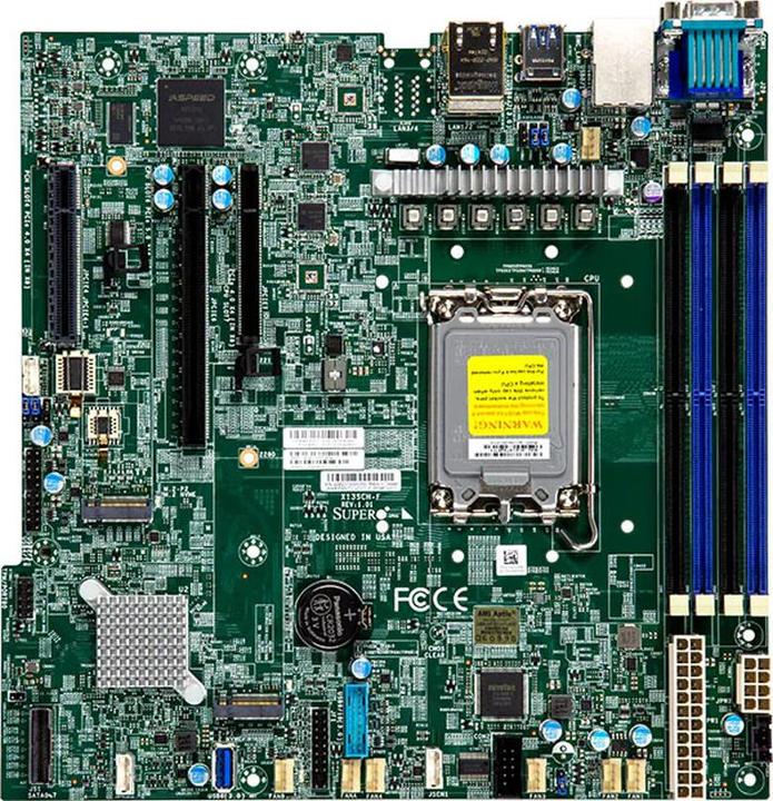 Supermicro Scheda madre X13SCH-F micro-ATX Socket 1700 solo DDR5 Bulk (LGA 1700, mATX)