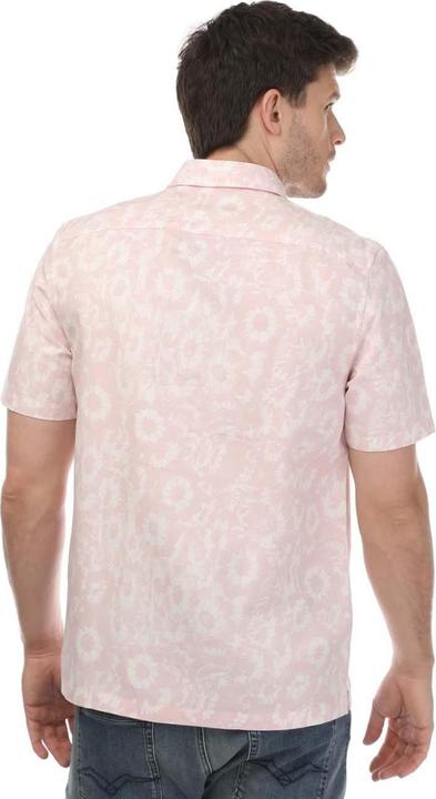 Actual product image Ted Baker Mens Flaisby Floral Linen Blend Short-Sleeved Shirt (S)